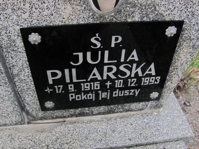 Julia Pilarska 1916 Wielowieś - Grobonet - Wyszukiwarka osób pochowanych